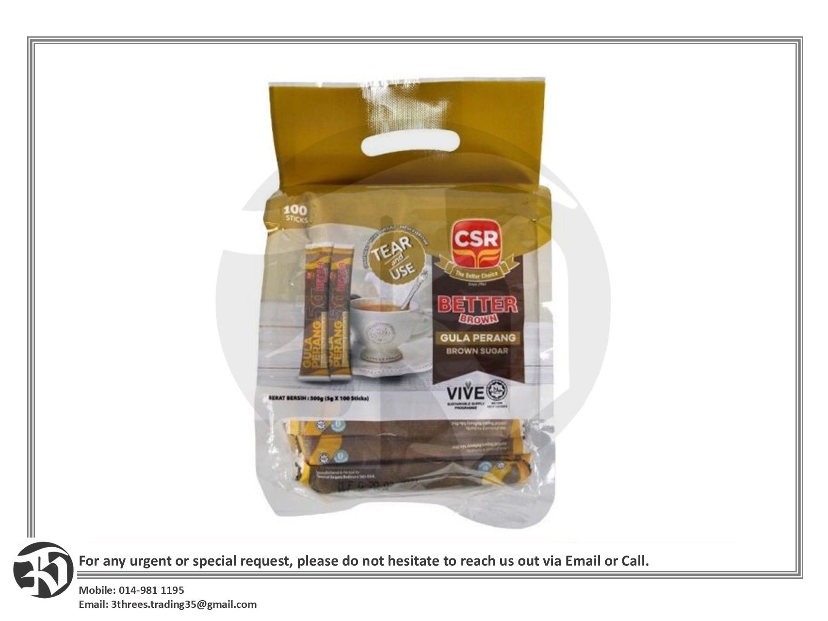 CSR Better Brown Sugar Stick 5g x 100s
