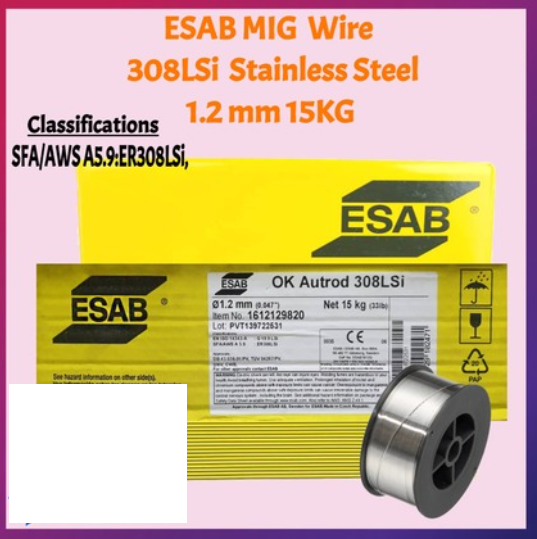 RIGHTWELL ESAB WELDING MIG WIRE 308LSI STAINLESS STEEL 1.2MM 15KG