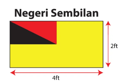 BENDERA NEGERI SEMBILAN 2'X4' / 2'X8' / 3'X6'
