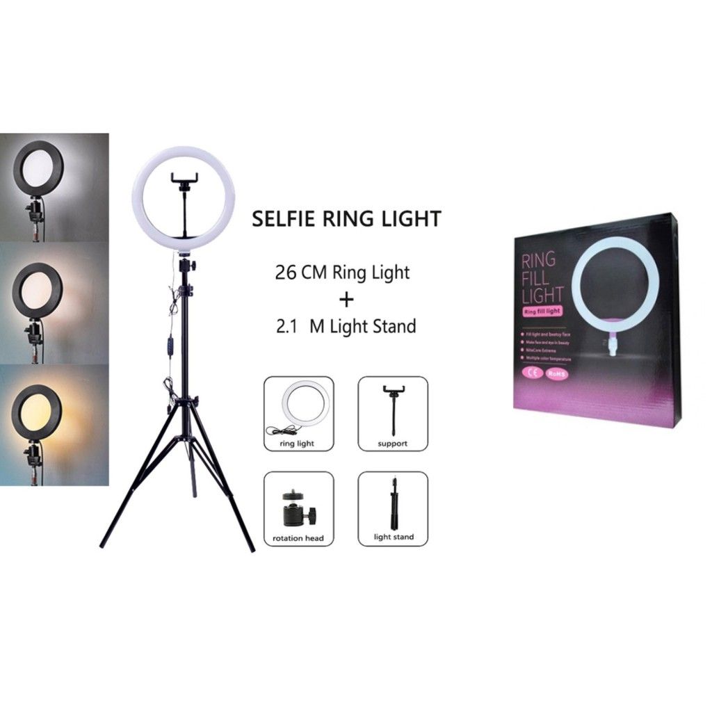 QS 26CM RING LIGHT WITH STAND