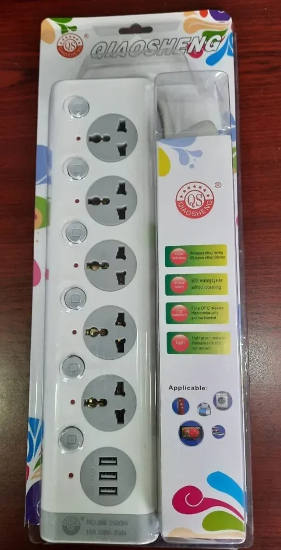 Universal Socket Extension Wire With USB Port 5 meter
