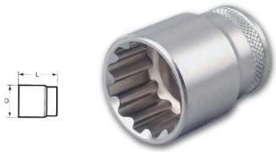 JONNESWAY 1/4" DR. SUPER TECH SOCKET, SAE: 1/4"