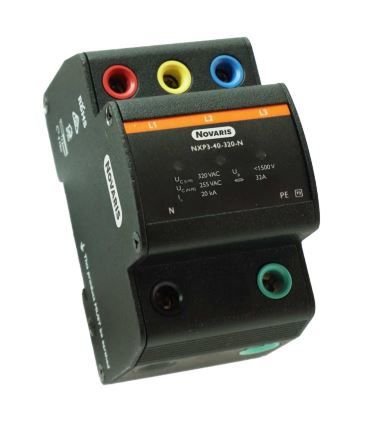 Surge Diverter, 3 Phase, 40kA, 320VAC, All Mode, Metal enclosure, without alarm contact NXP3-40-320-N
