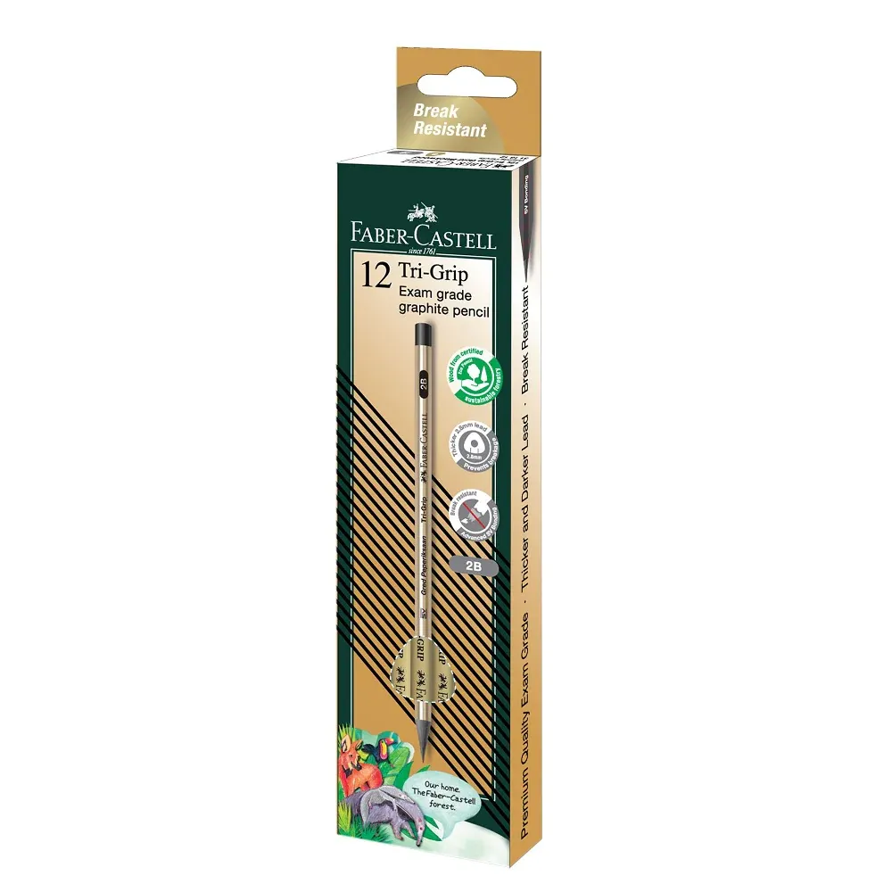 FABER CASTELL TRIGRIP 2B PENCILS