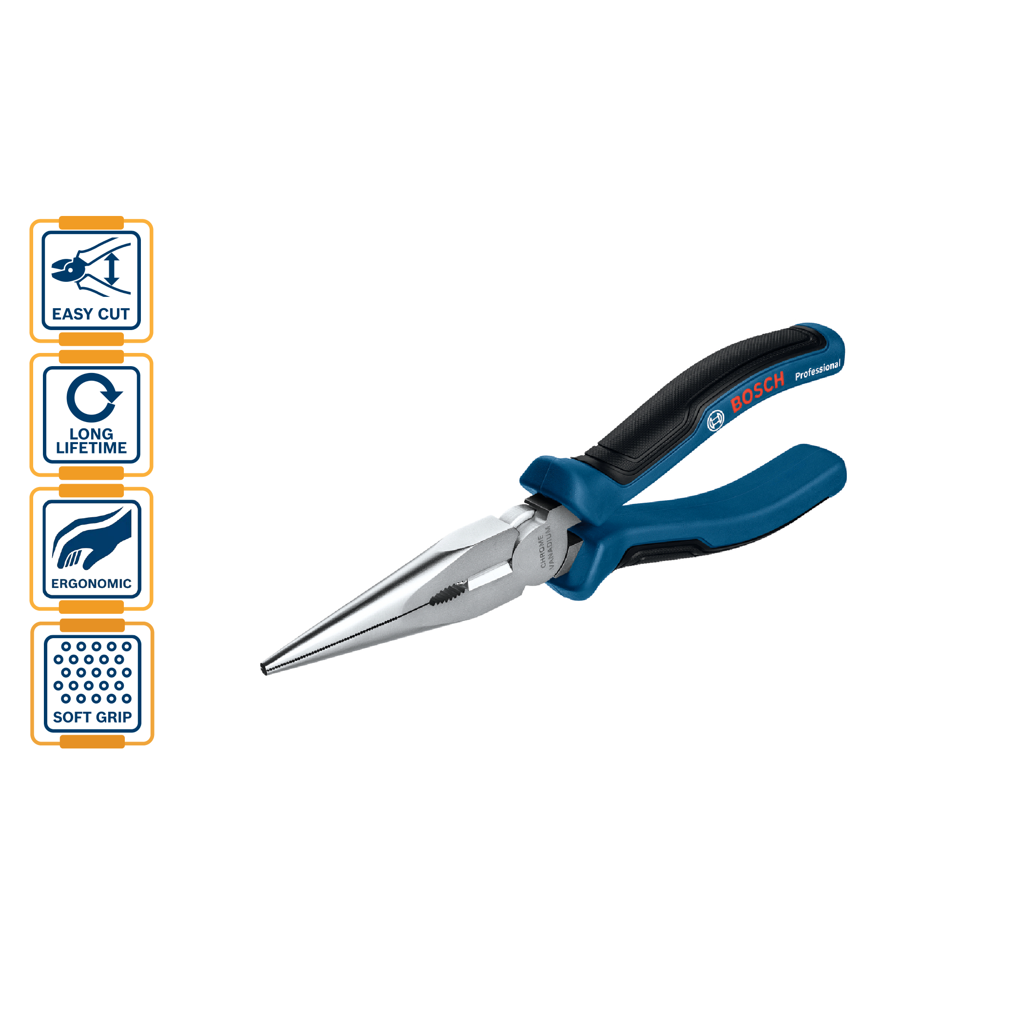 BOSCH Long Nose Plier (200mm) 鈥�1600A01TH8