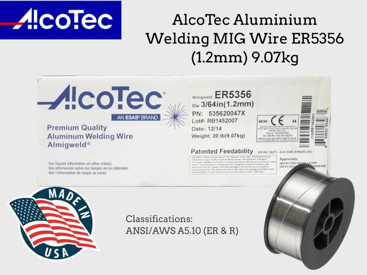 RIGHTWELL ALCOTEC ALUMINUM MIG WELDING WIRE ALMIGWELD ER5356 (1.2MM) 9.07KG