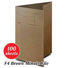 F4 Brown Minutes File | Brown File(100 Sheet)