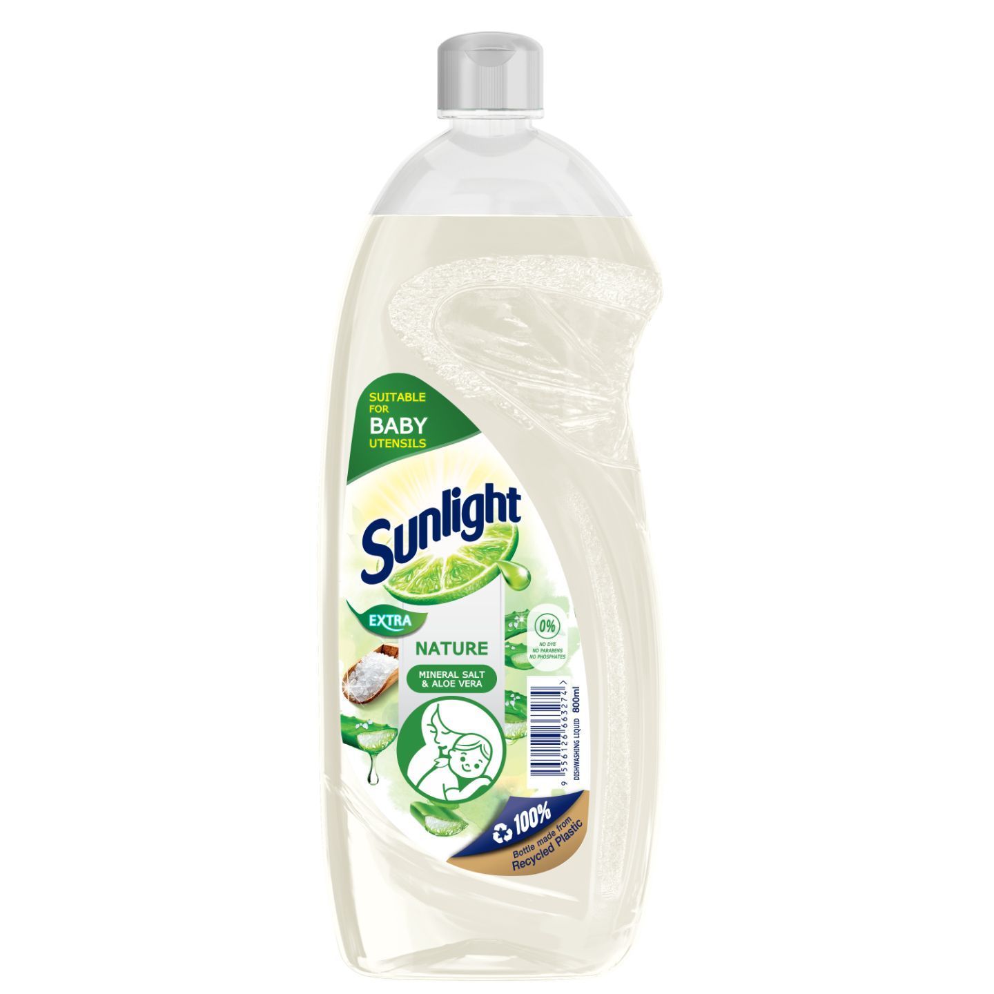 Sunlight Extra Nature Mineral Salt and Aloe Vera Dishwashing Liquid 900ml