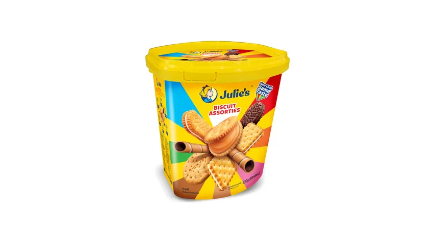 Julie’s Biscuit Assorties 530g X 6 TUBS