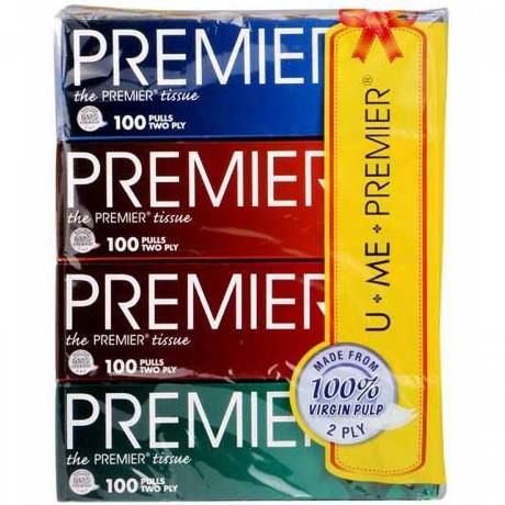 Premier Facial Tissue 4 x 100 sheets