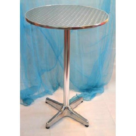 High bar table Round 70cm diameter x 100cm height, rust free aluminum Leg, High Table