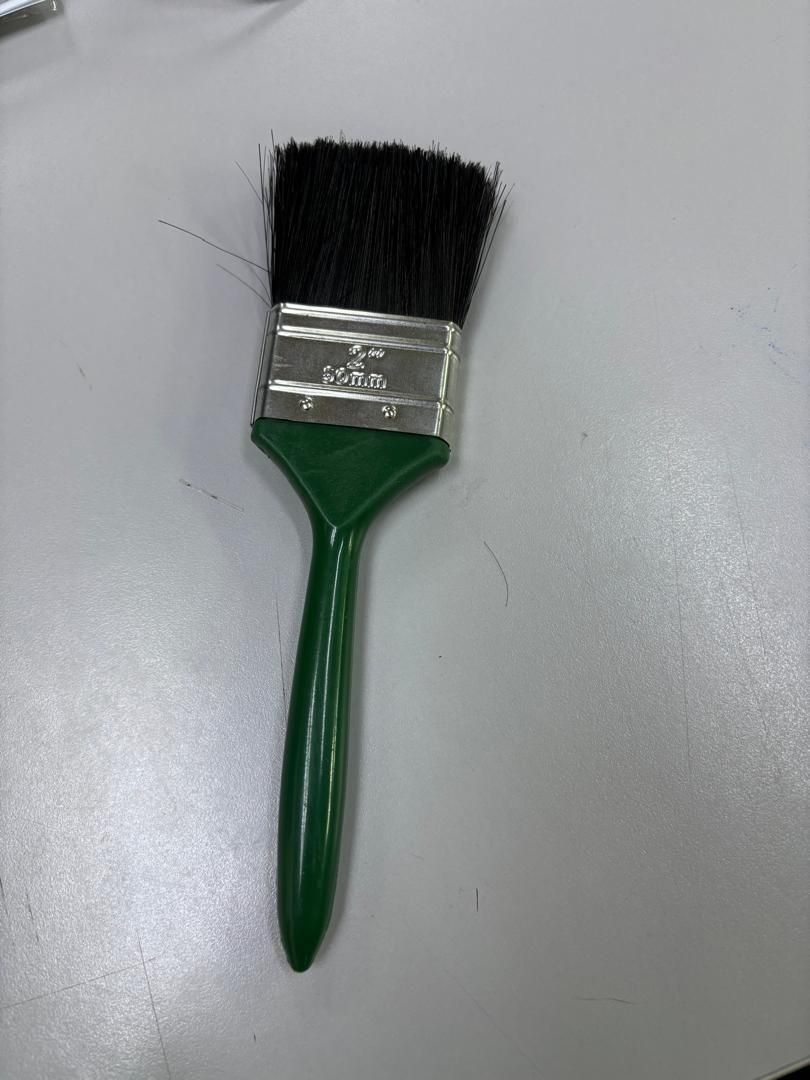 Paintbrush with Green Plastic Handle
