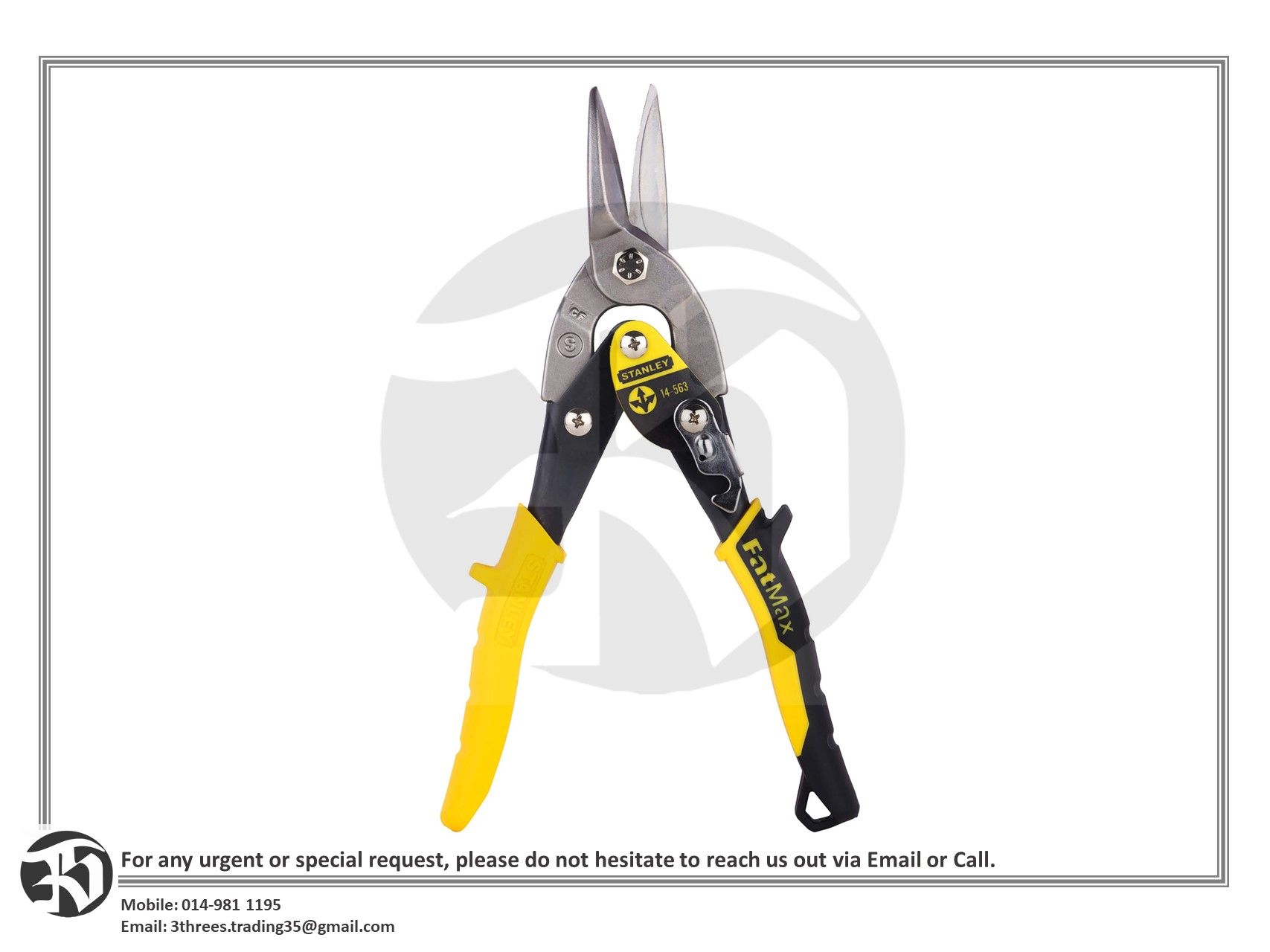 ‎Stanley 14-563 Fatmax Tin Snips , Straight Cut, Aviation Snip 10"