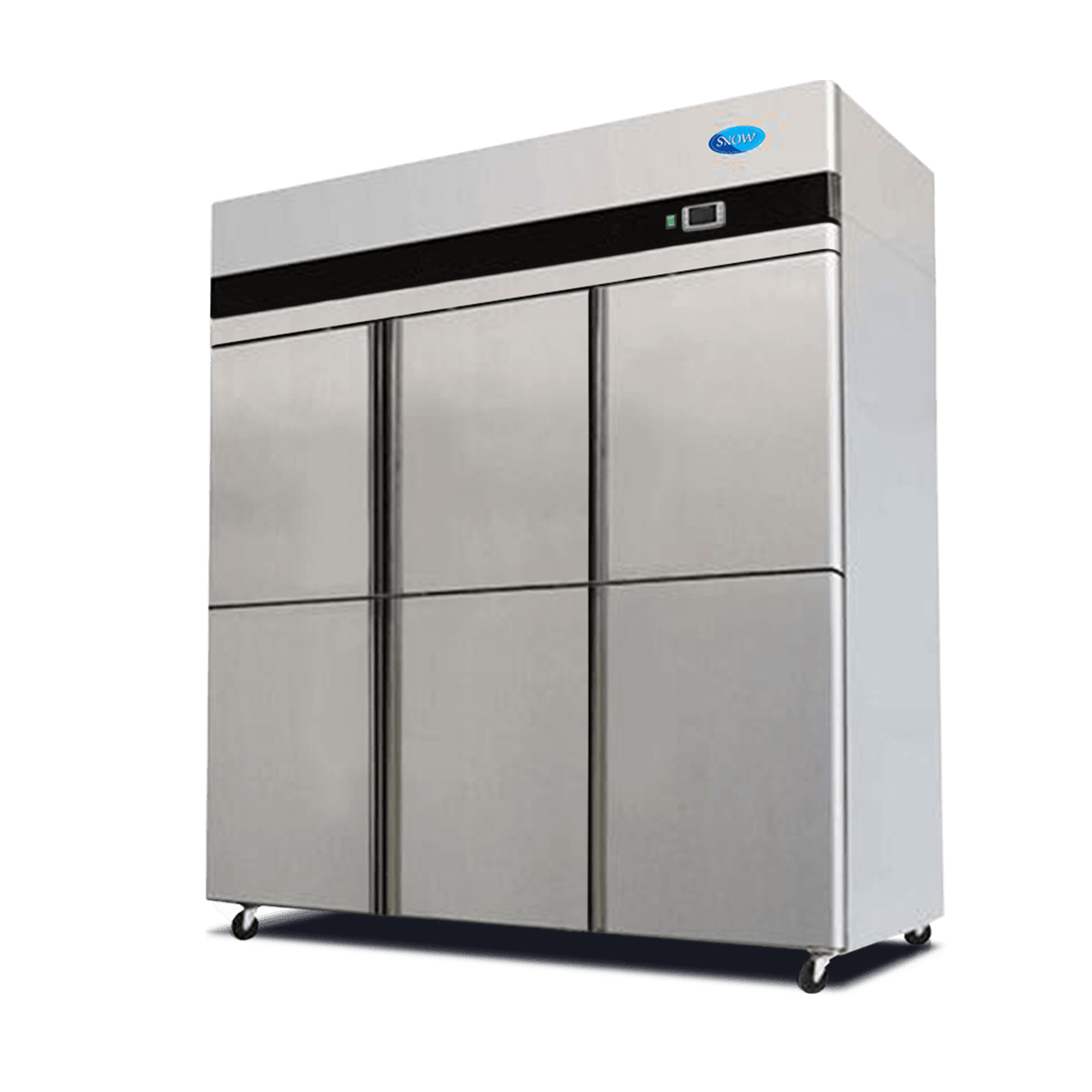 QP S/steel 6 Doors Upright Chiller Freezer Piping System Top Glass Display (Model: SCPL-6DC/F)