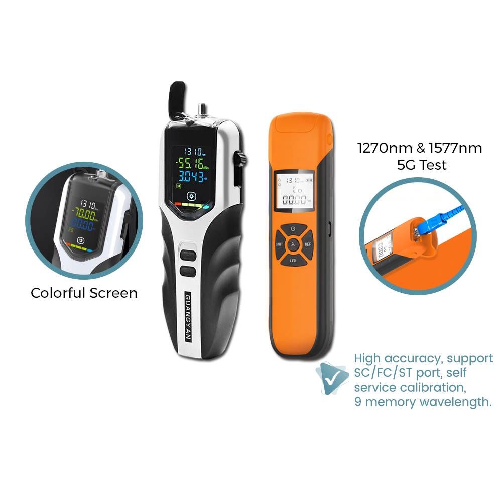 G7/G10 MINI FIBER OPTICAL POWER METER WITH 5G CALIBRATION WAVELENGTH & LED LIGHT