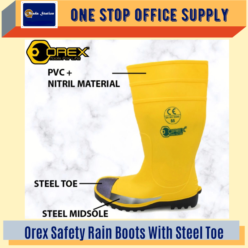 Orex Safety Rain Boots With Steel Toe