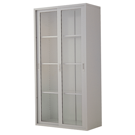 Lion'Glass Sliding Door Fullheight Cupboard c/w 3 adjustable shelves Size / 915W x 457D x 1630H (mm)