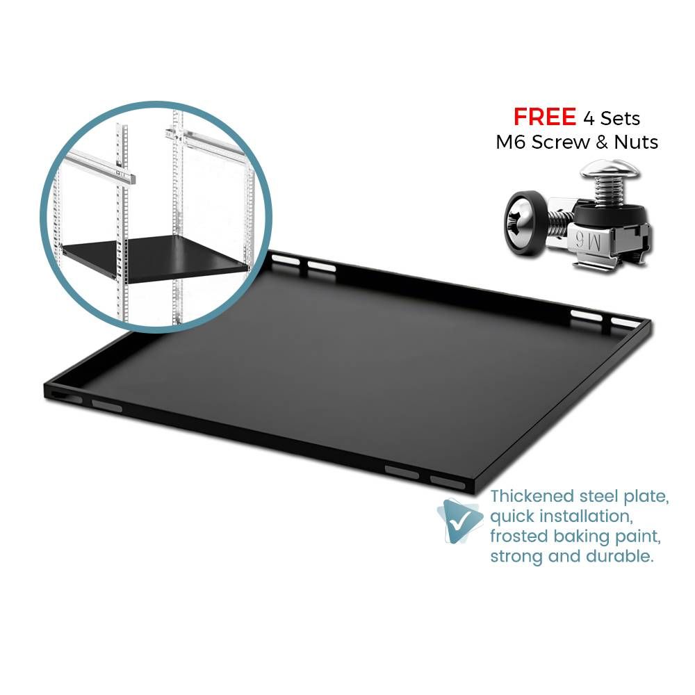 SERVER RACK TRAY FOR WALLMOUNT / STAND RACK EQUIPMENT 4U / 6U / 9U / 12U / 15U UP TO 42U