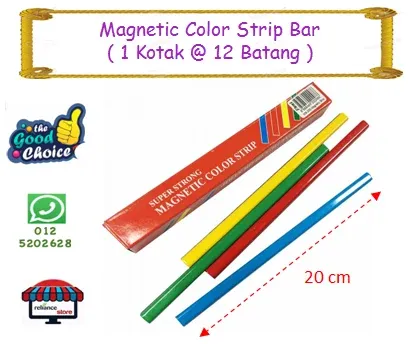 Magnetic Strip Bar / Magnet Bar / Whiteboard Magnetic Bar ( KTT : 1 Kotak @ 12 Batang )