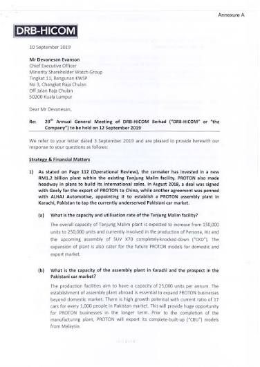 DRB HICOM BERHAD  -  LETTERHEAD