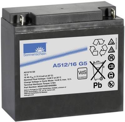 Sonnenschein *Sonnenschein 12V NGA5120016HS0BA Sealed Lead Acid Battery - 16Ah