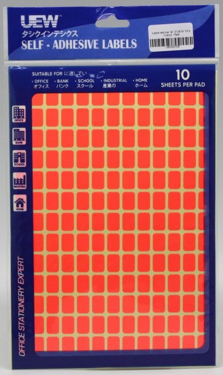 QP Label sticker 9x13 UEW 10's Colour -Red