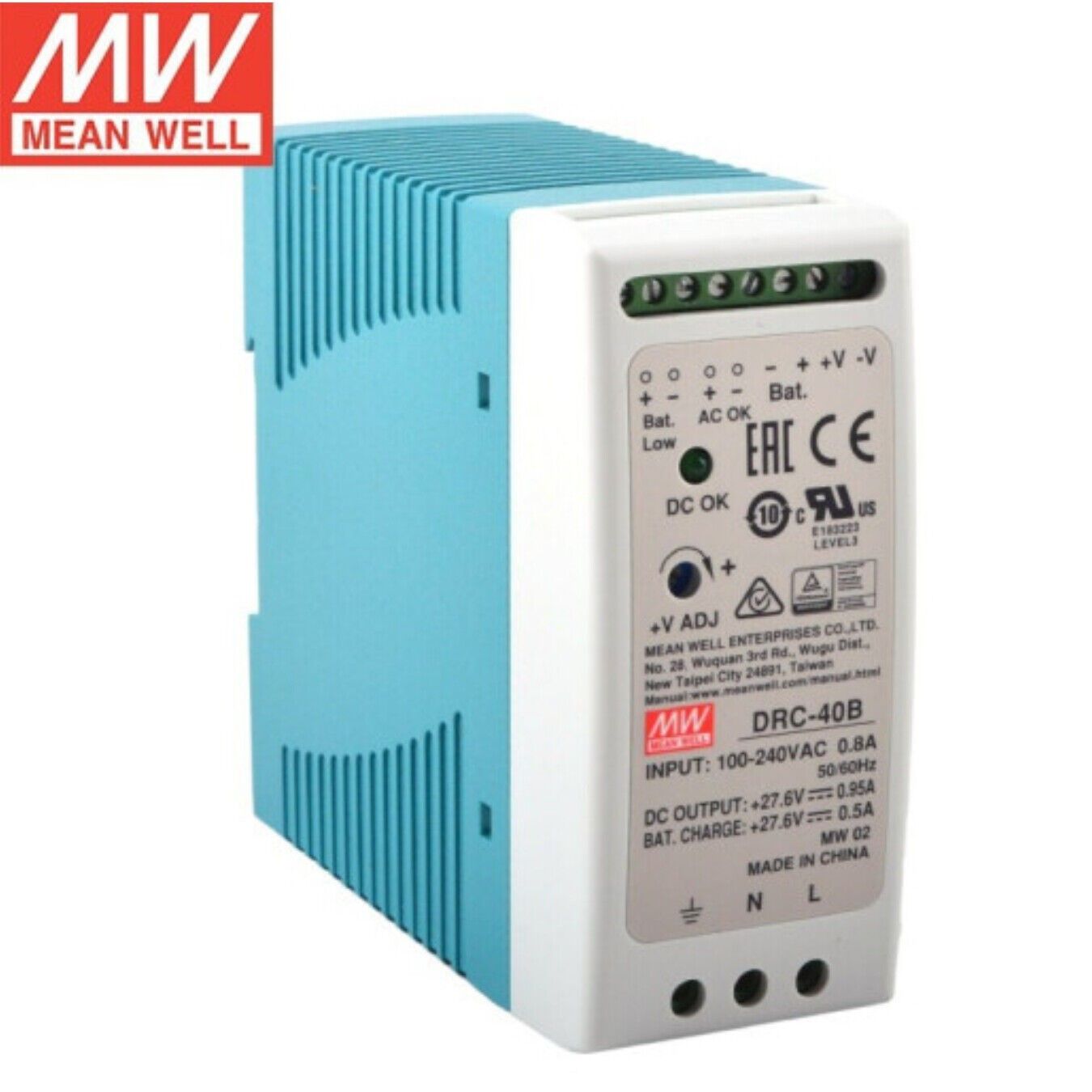 MEAN WELL-40W Single Output With Battery Charger (UPS Function) DRC-40A & 40B MEAN WELL-40W Single Output With Battery Charger (UPS Function) DRC-40A & DRC- 40B (PRE ORDER)- FREE DELIVERY CHARGE