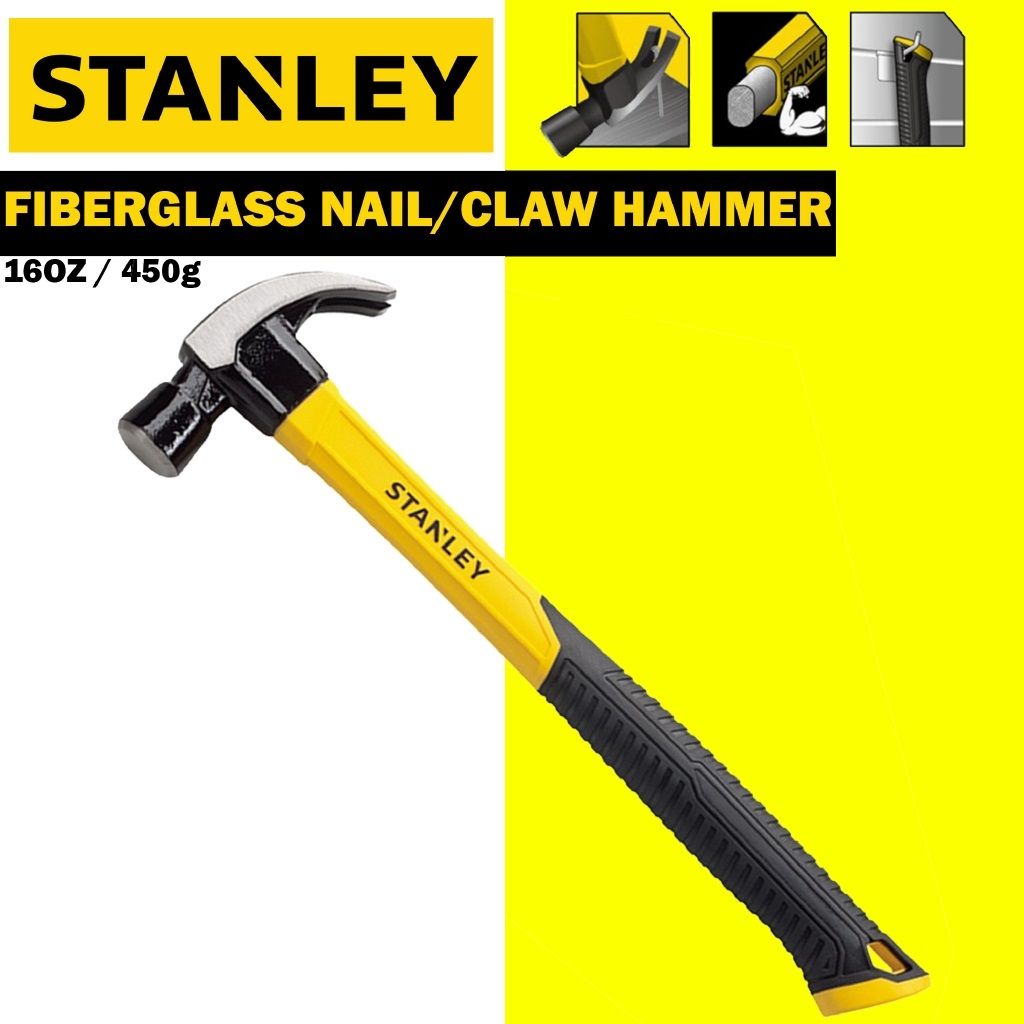 STANLEY Fiberglass Handle Nail Hammer STHT51391 | 16OZ
