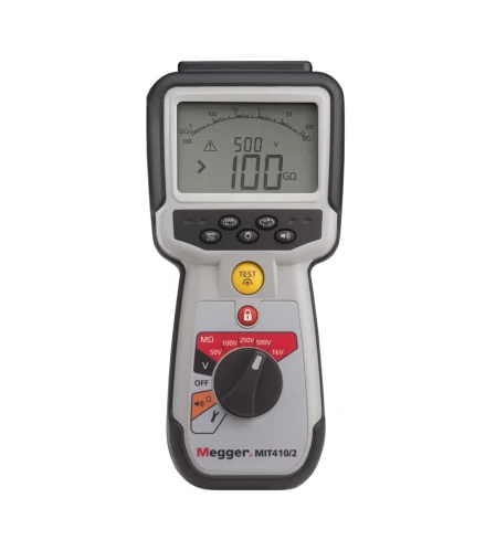 Megger MIT410 2 Insulation Tester, 10V Min, 1000V Max, 200GΩ Max, CAT IV