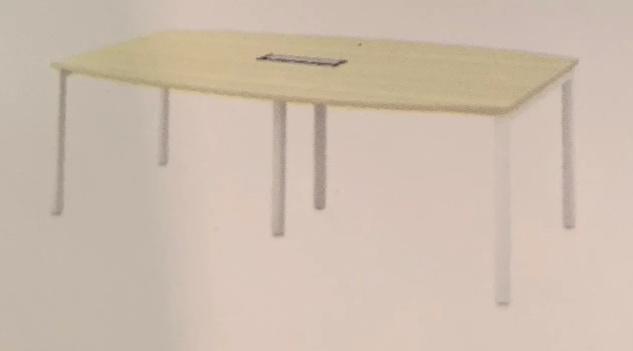 8鈥�SWISS BOAT-SHAPE CONFERENCE TABLE