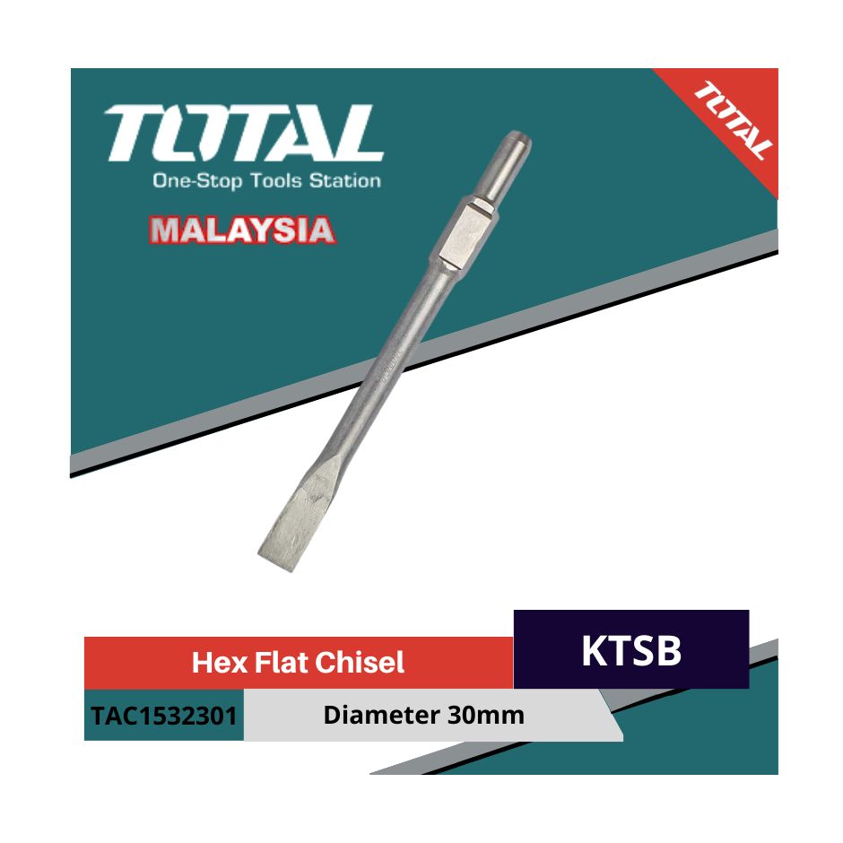 TOTAL TAC1532301 HEX FLAT CHISEL (WIDTH 40MM)