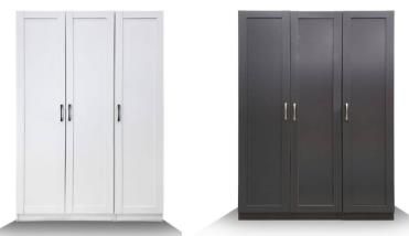 Almari Pakaian Kayu 3 Pintu