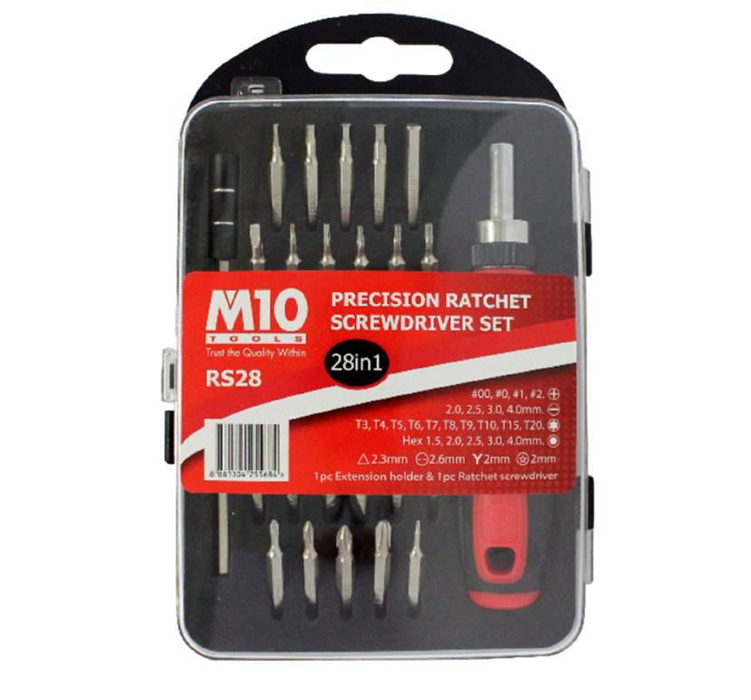 M10 Precision Ratchet Screwdriver Set (28 In 1) RS-28