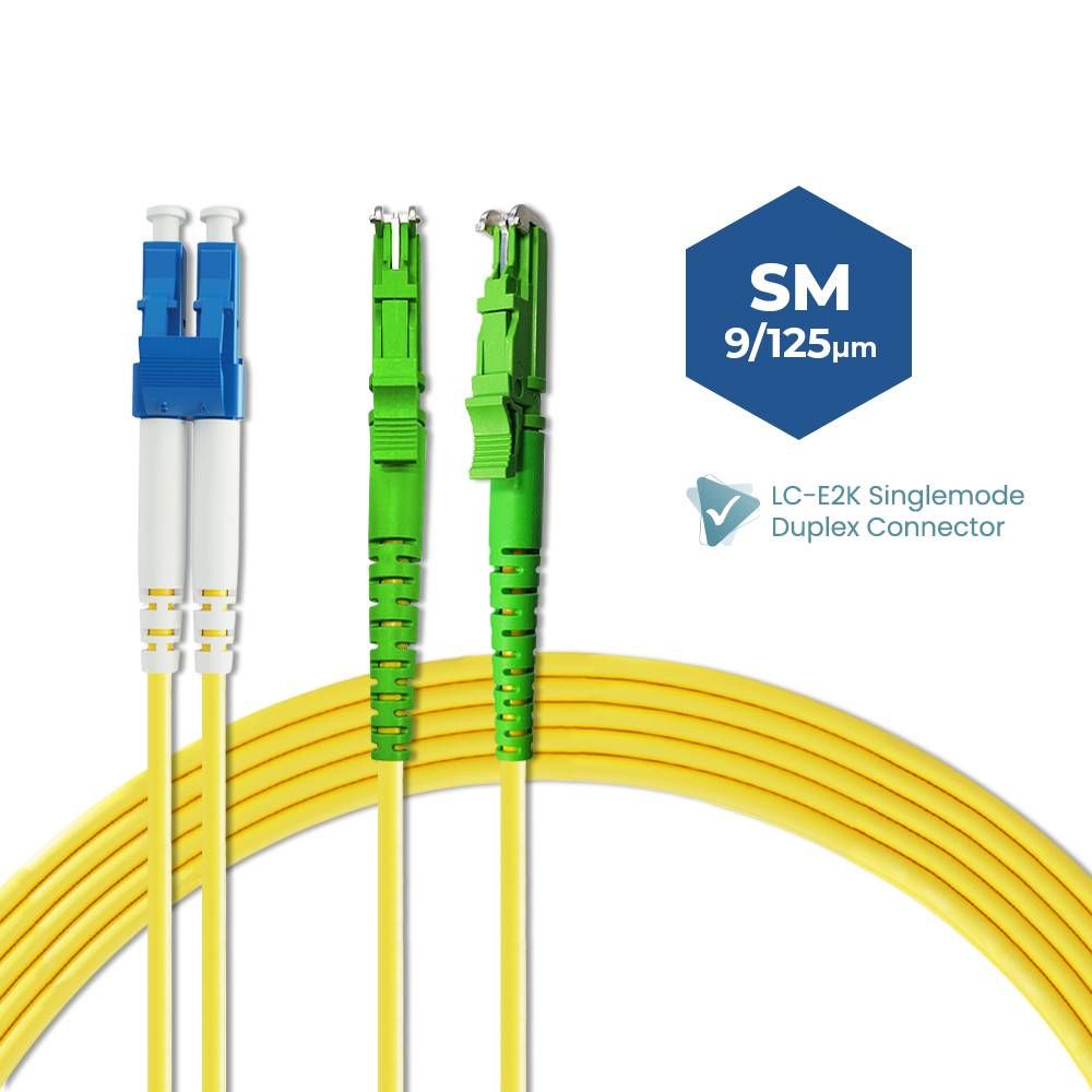 LC/UPC-E2K/APC SINGLEMODE DUPLEX FIBER OPTIC PATCH CABLE 3M 5M 10M 15M 2