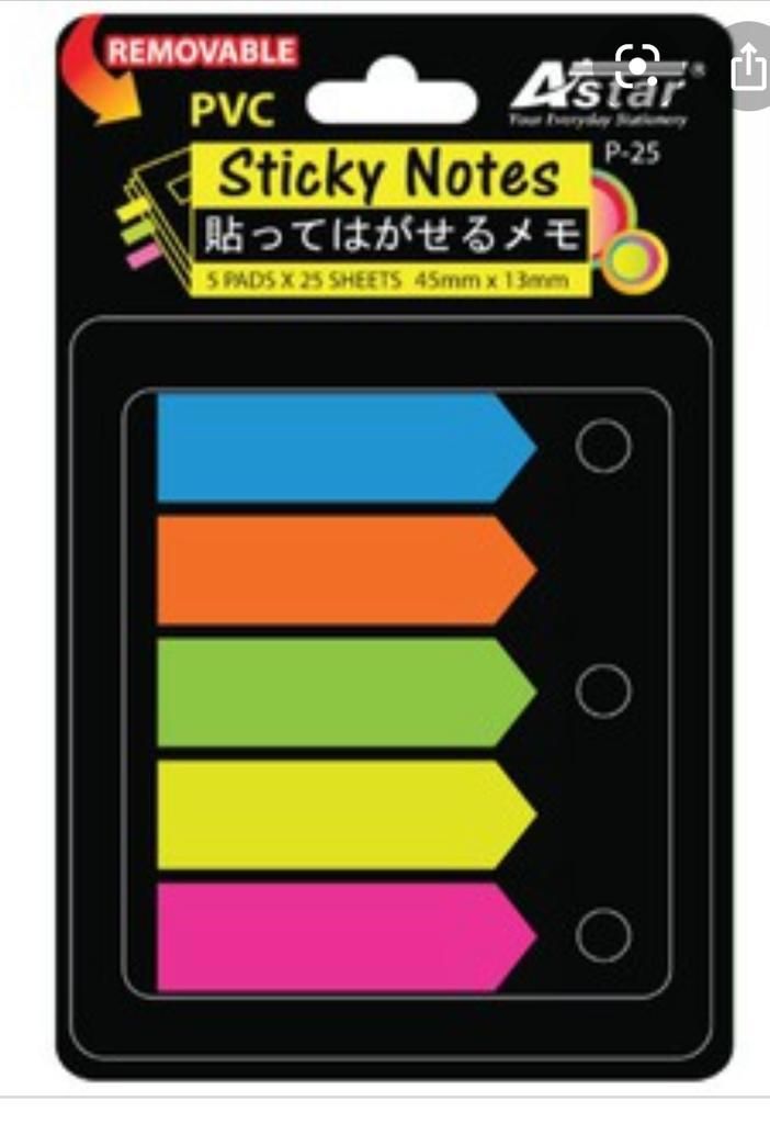 ASTAR STICKY NOTES P-25 45MMX13MM