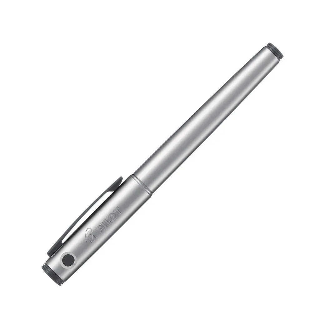 Pilot Explorer Gel Pen Silver, 0.7mm Black Ink