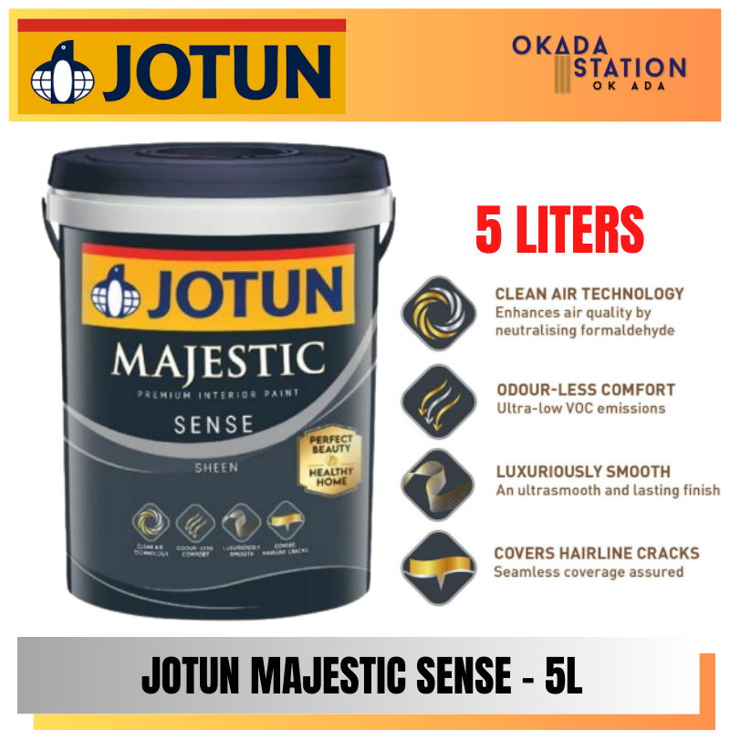 Jotun Paint / 5L / 5 LITER / Interior Paint / Majestic Sense / Waterbased Paint / Cat Dalaman / Cat Air / Cat