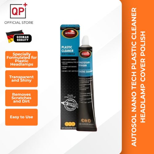 AUTOSOL NANO TECH PLASTIC CLEANER HEADLAMP COVER POLISH + PLASTIC CARE  l PENGILAT l 塑料抛光剂-CLEANER + SAND PAPER