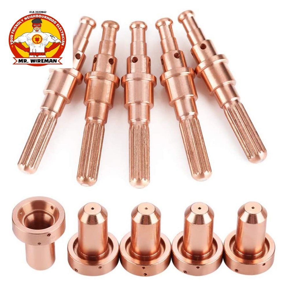 5Pcs 9-8215 Plasma Cutter Torch Electrode 9-8210 Nozzle Replacement Tool Set