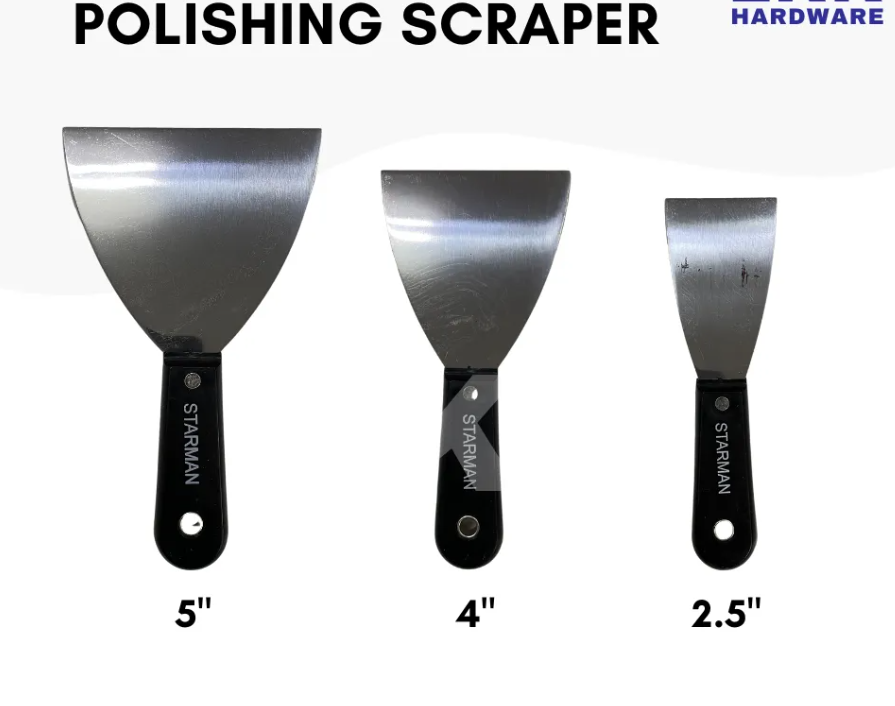 STARMAN POLISHING SCRAPER C/W ABS HANDLE 2.5" / 4" / 5"