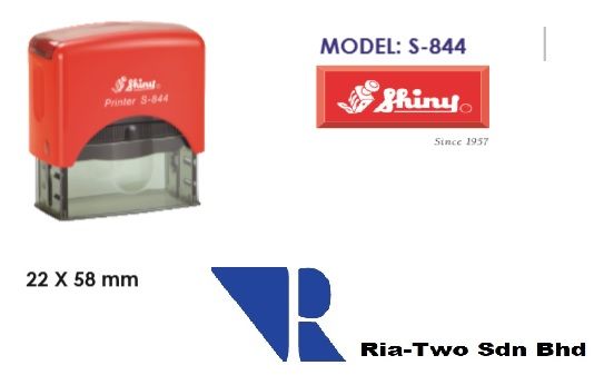 Shiny Self Inking Stamp Printer S-844 22mm x 58mm