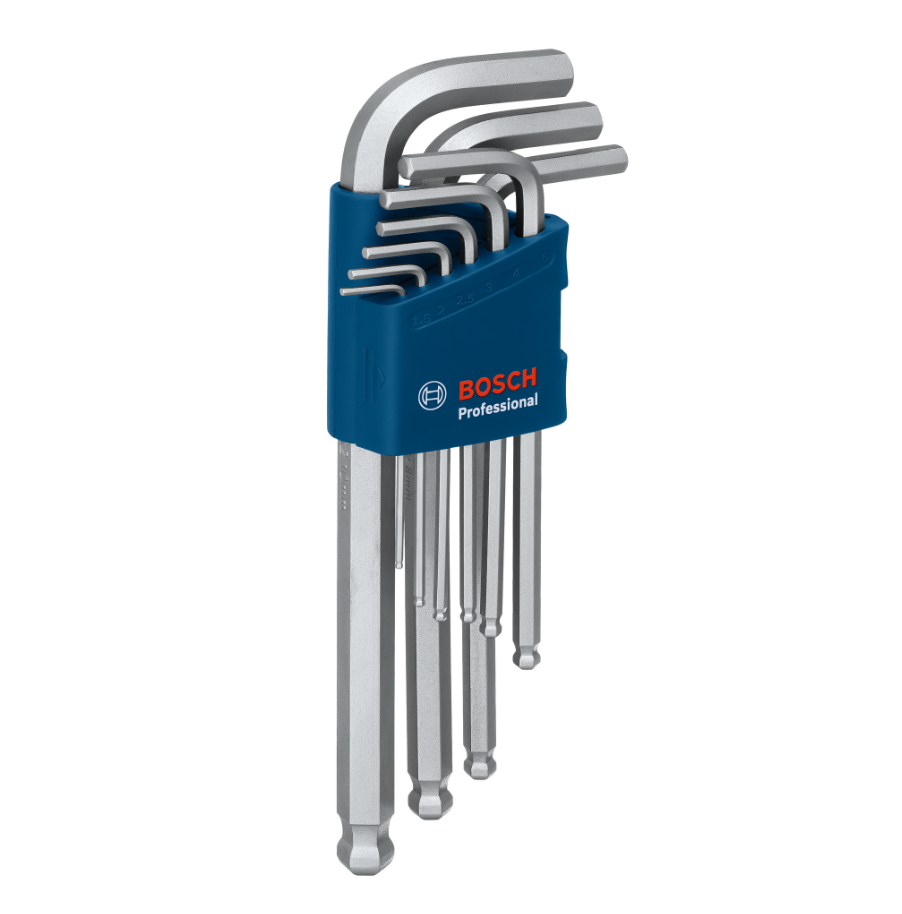BOSCH HEX/ALLEN KEY 9 PCS (WITH BALL END) (1600A01TH5)