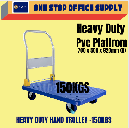 STOCKY TROLLEY 150KGS / HAND TROLLEY WITH PVC PLATFORM / HAND TRUCK / TROLI