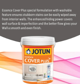 JOTUN 7408J LEMON ZEST 1L JOTUN Essence Cover Plus ( Matt ) / INTERIOR PAINT