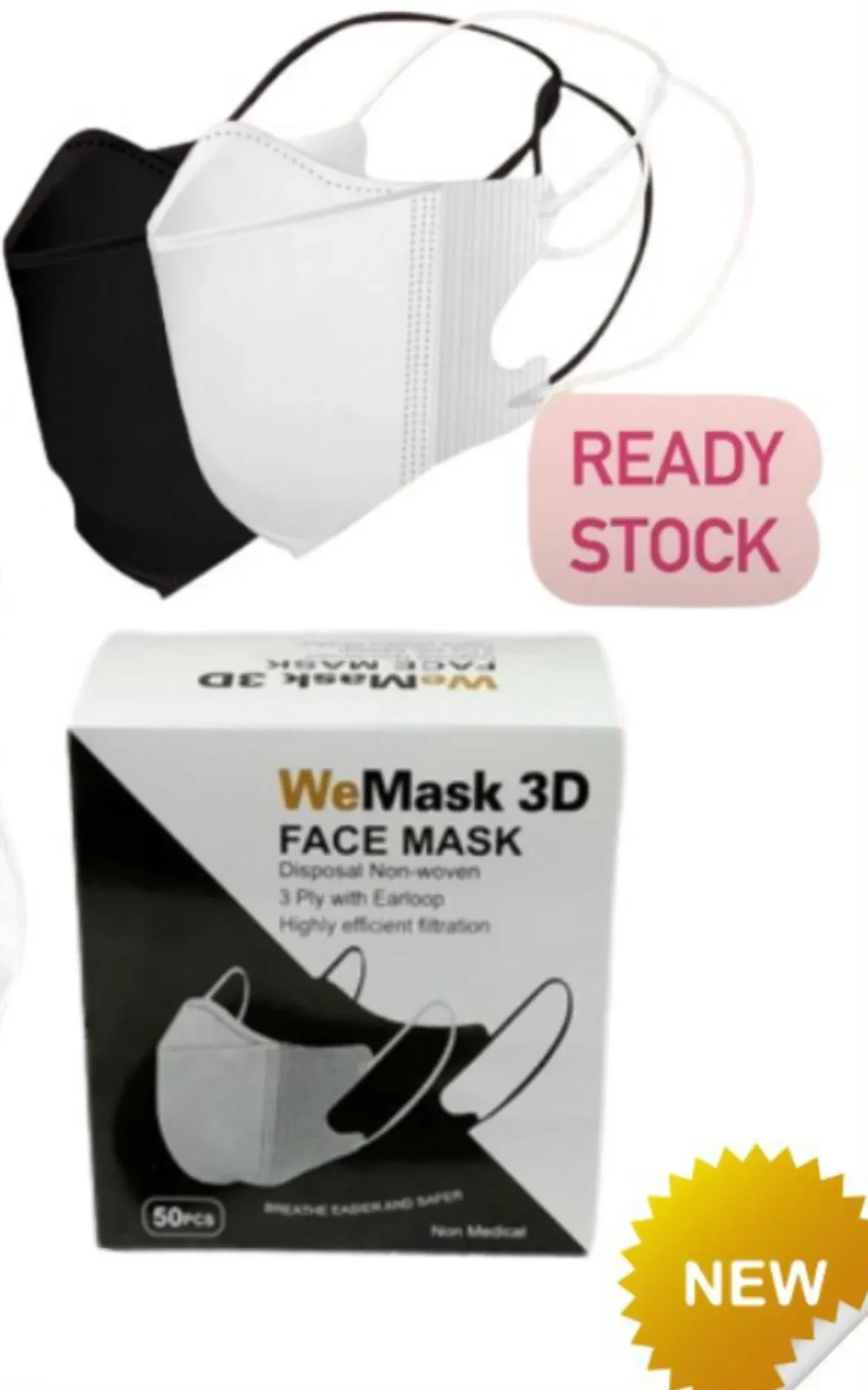 Facemask Duckbill Hijab Headloop 3D
