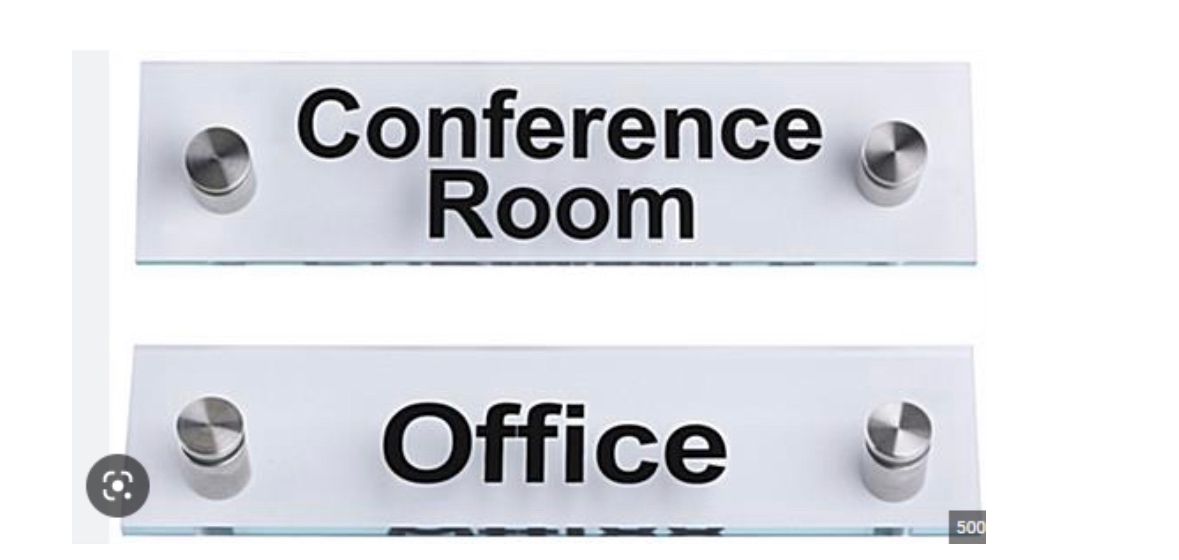 Name Plate Arcyclic 12" X 3"