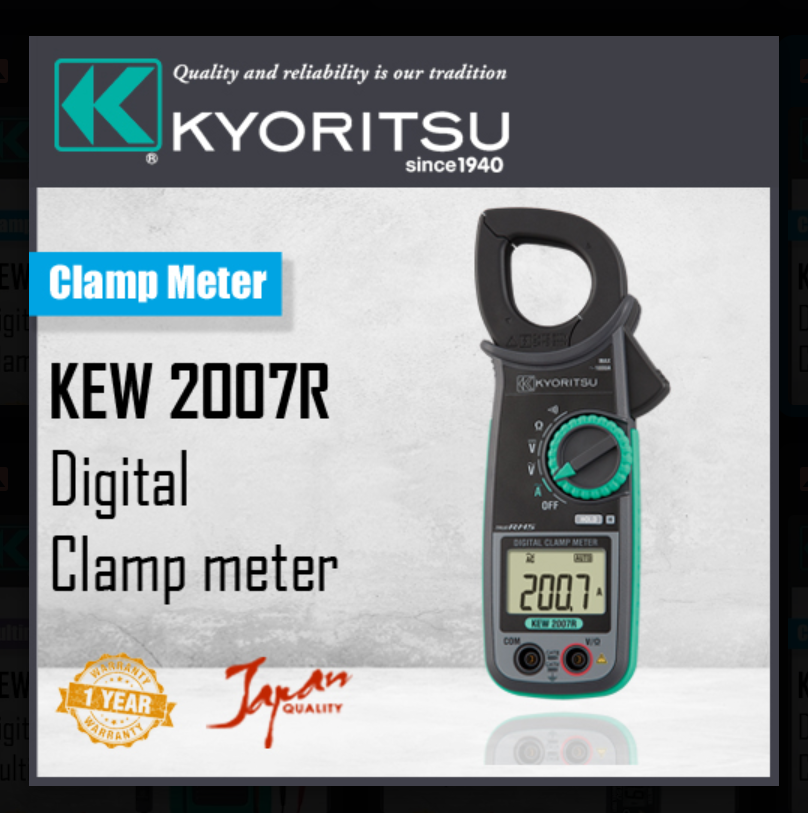 KYORITSU 2007R DIGITAL AC CLAMP METER 600A