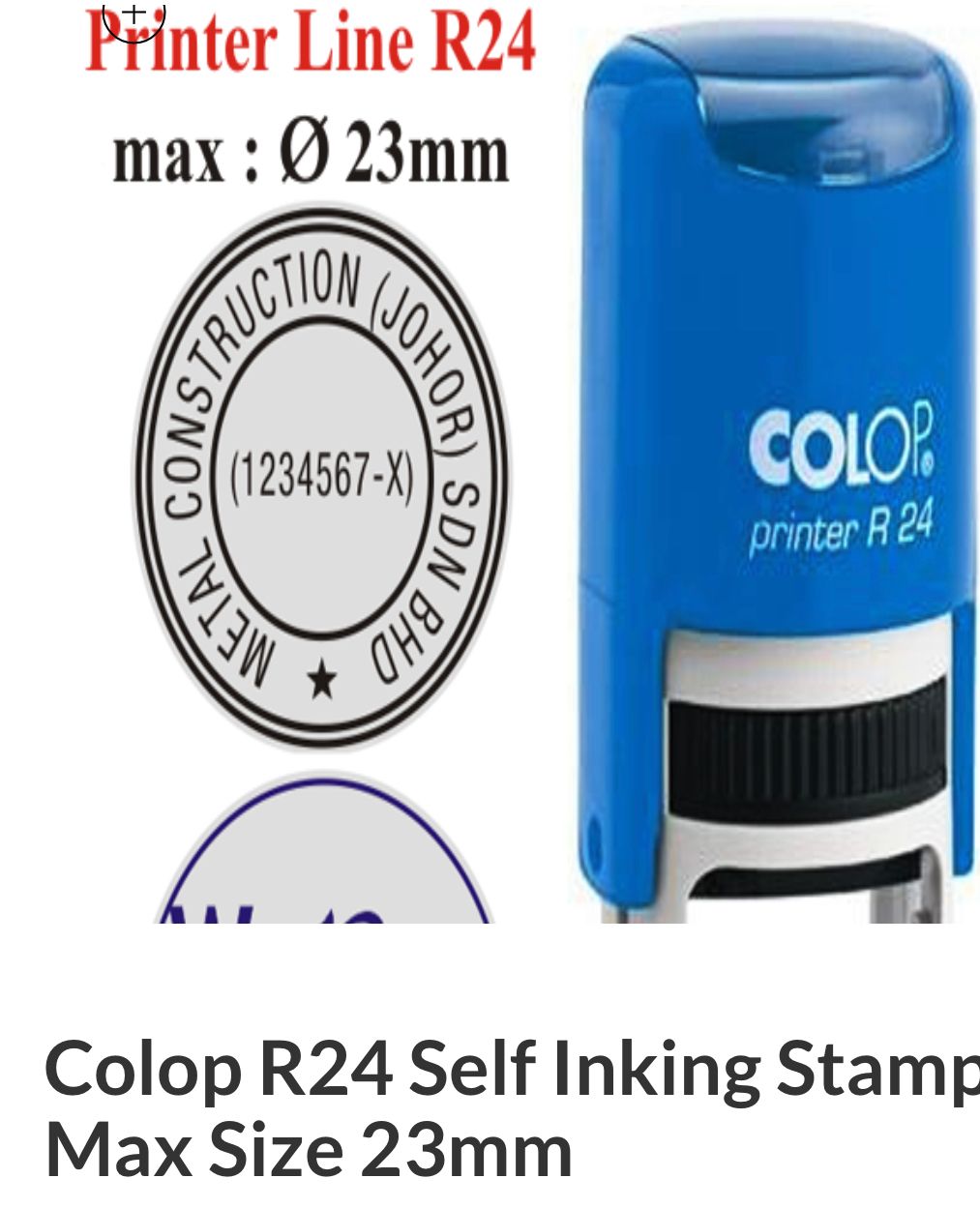 Colop rubber stamp R24 Self Ink