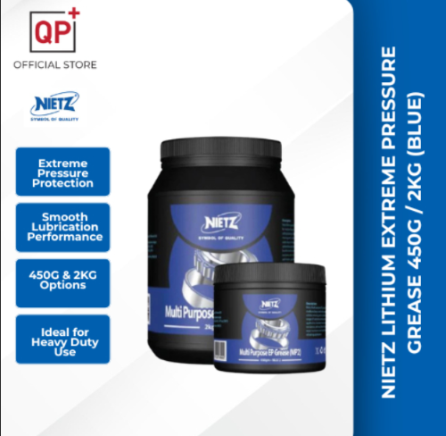 NIETZ LITHIUM EXTREME PRESSURE (EP) GREASE 450G / 2KG (BLUE) l GRIS l 润滑脂-450G