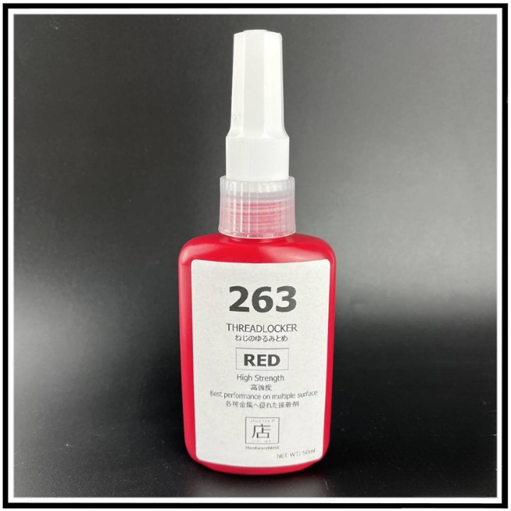 263 THREADLOCKER RED HIGH STRENGTH PERMANENT FIXING 50ML ( HW-263-50)